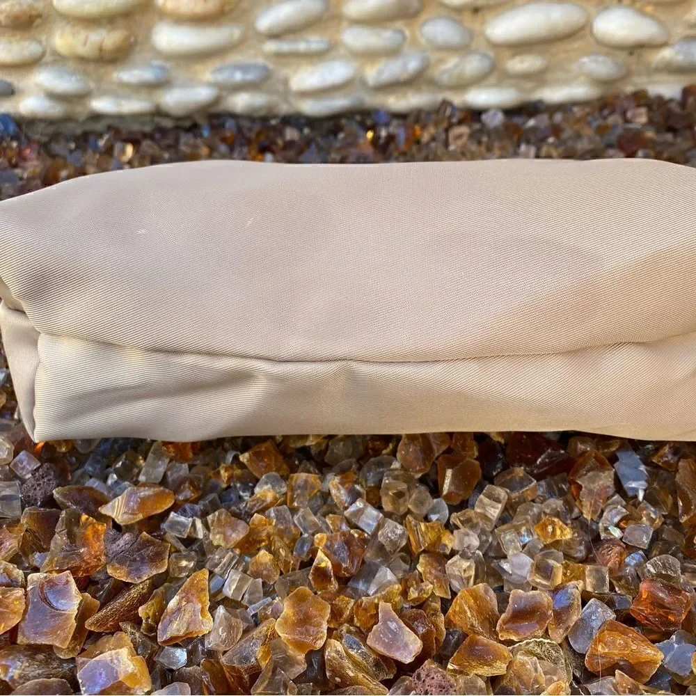 Burberry Pouch Cosmetic Makeup Case Tan Travel Toiletries Bag.